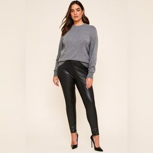 Black Faux Leather Pants